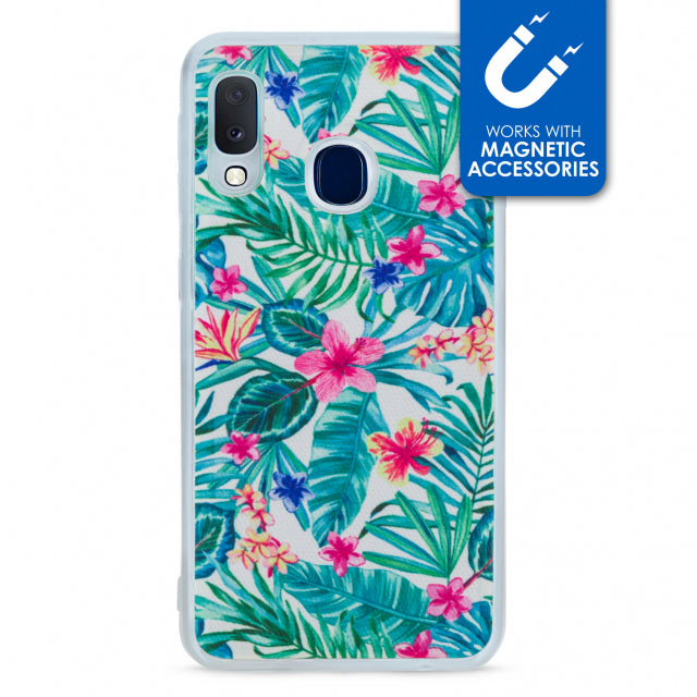 My Style Magneta Case For Samsung Galaxy A20E White Jungle