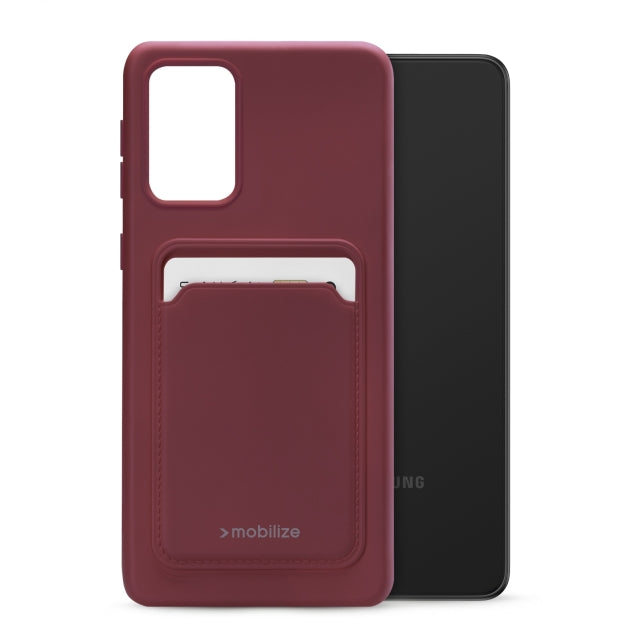 Mobilize Rubber Gelly Card Case Samsung Galaxy A33 5G Matt Bordeaux
