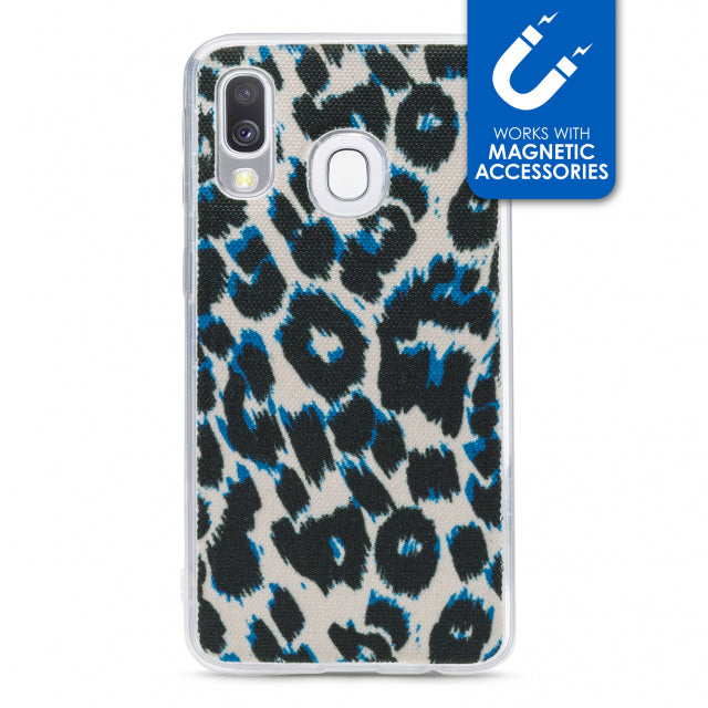 My Style Magneta Case For Samsung Galaxy A40 Blue Leopard