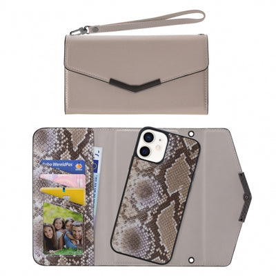 Mobilize 2In1 Elegant Magnet Clutch Apple Iphone 12 Mini Beige Snake