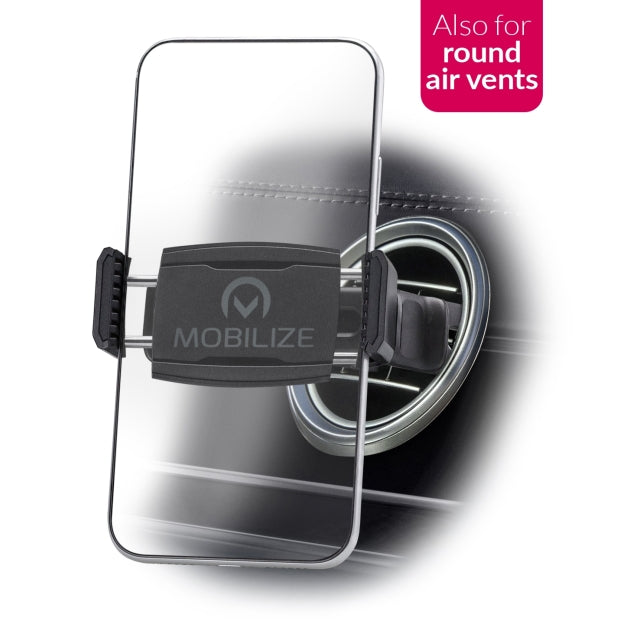 Mobilize Universal Car Holder For Round Air Vent Black