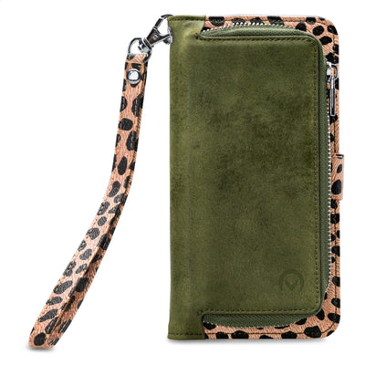 Mobilize 2In1 Magnet Zipper Case Samsung Galaxy S21 Fe 5G Olive/Leopard