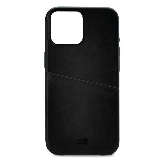 Senza Pure Leather Cover With Card Slot Apple Iphone 14 Pro Max Deep Black