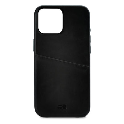 Senza Pure Leather Cover With Card Slot Apple Iphone 14 Pro Max Deep Black