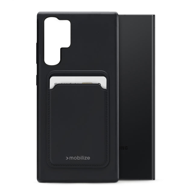 Mobilize Rubber Gelly Card Case Samsung Galaxy S23 Ultra 5G Matt Black