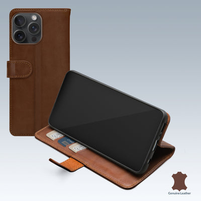 Mobilize Leather Wallet Apple Iphone 15 Pro Max Brown