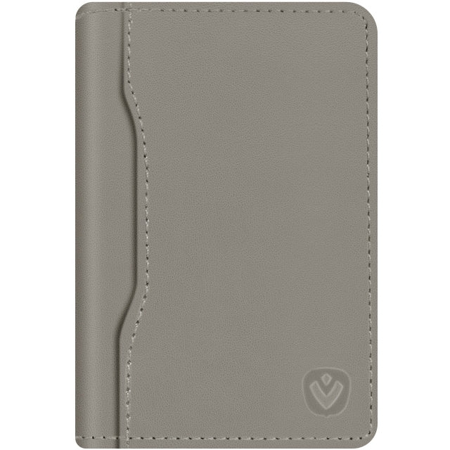 Valenta Leather Card Wallet Snap Grey
