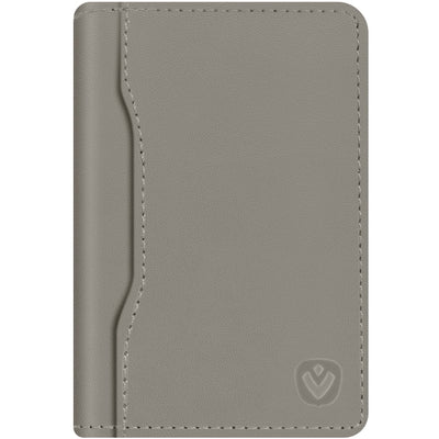 Valenta Leather Card Wallet Snap Grey