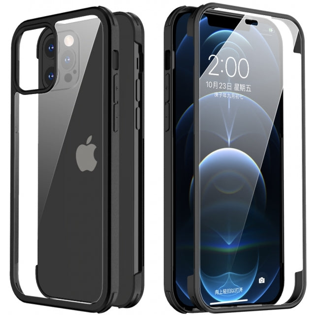 Valenta Tempered Glass Full Cover Bumper Case Apple Iphone 12 Pro Max Black